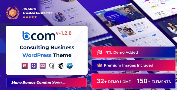 Bcom - Consulting Business WordPress Theme Logo